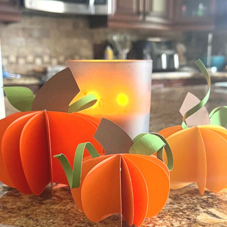 DIY Fall Centerpieces | Paper Pumpkin Fall Decor