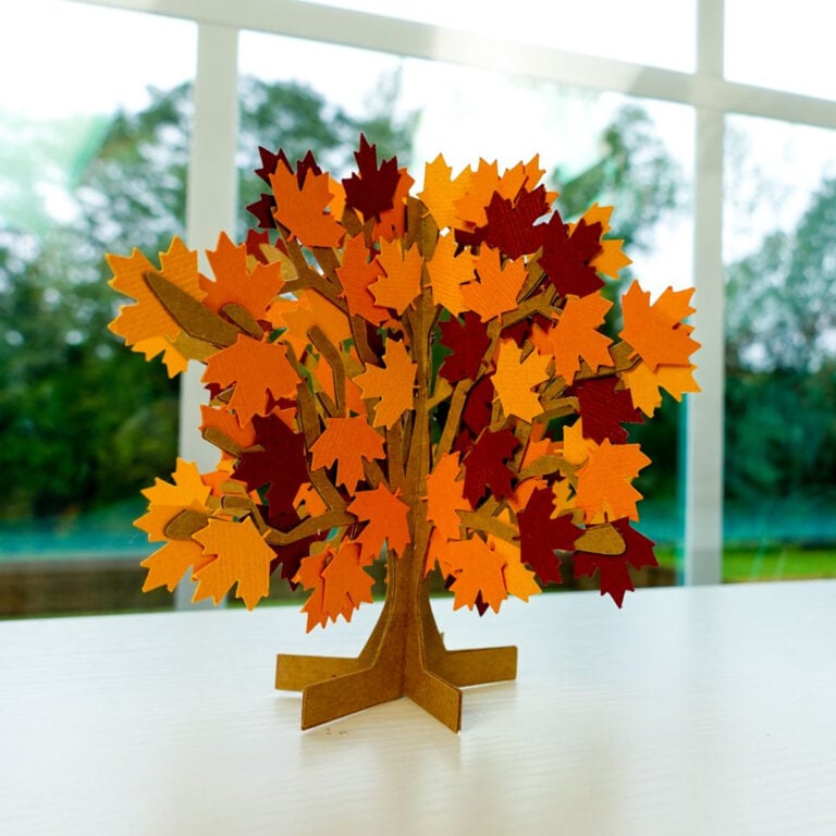Fall Paper Craft with Cricut: 3D Fall Tree