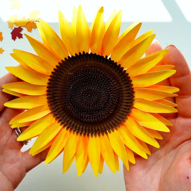 3D Paper Sunflower SVG | A Free Design for Your Fall Creations