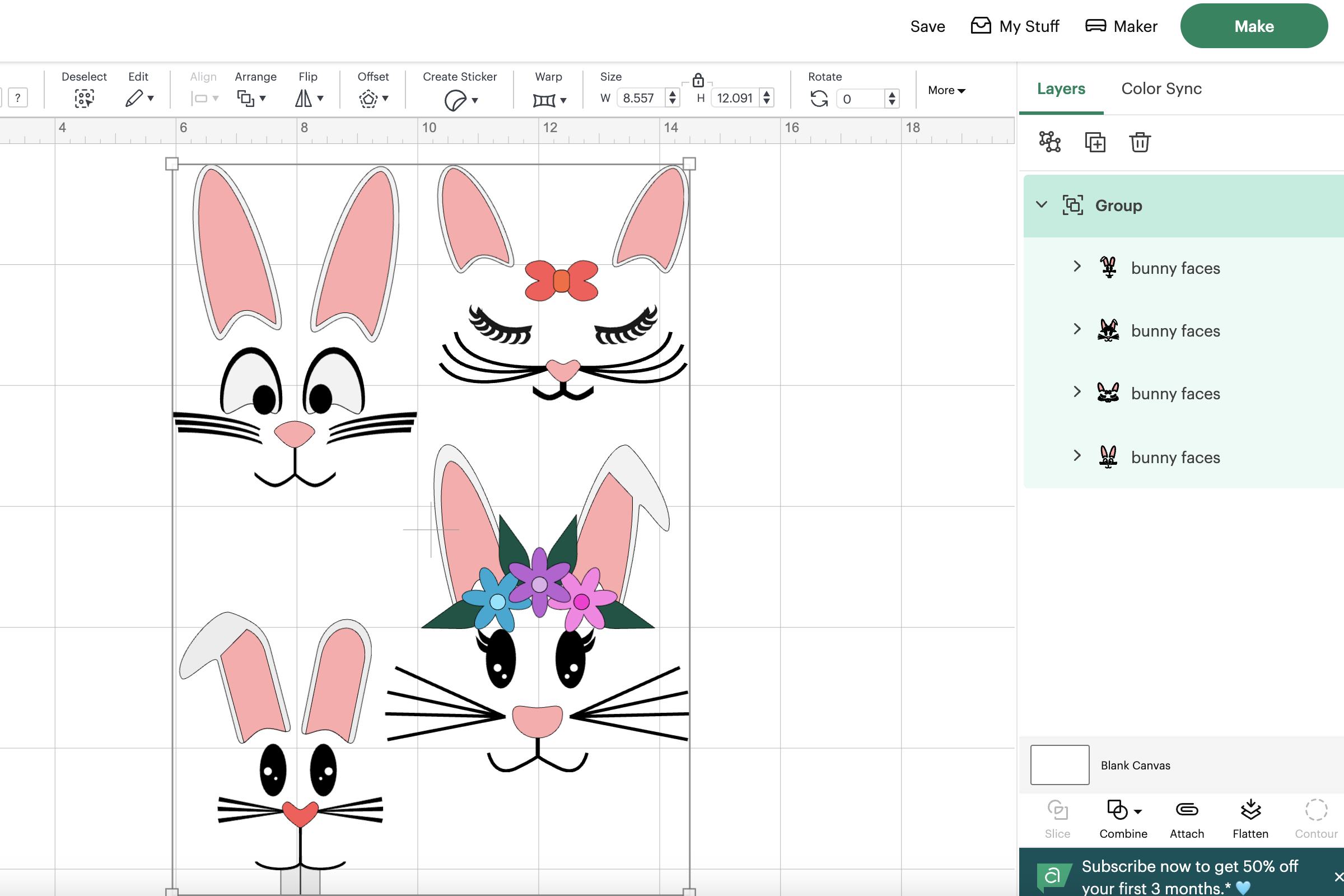 Easter Bunny Face SVG | Free Downloads for Cricut - Dinosaur Mama