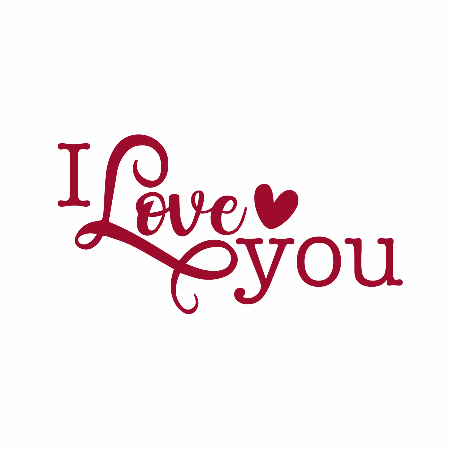 I Love You Script Valentine SVG - Dinosaur Mama