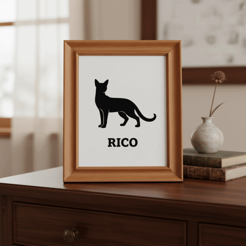 cat silhouette SVG wall art made with Cricut
