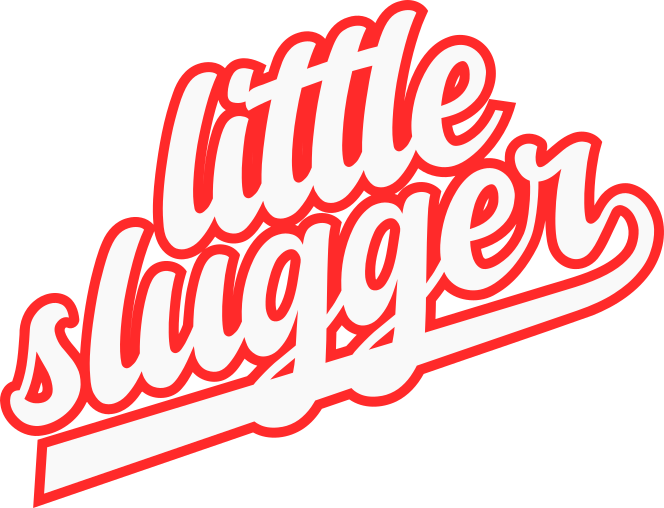 Little Slugger baseball SVG with bold script lettering and sporty outline perfect for kids baseball shirts and Cricut projects.