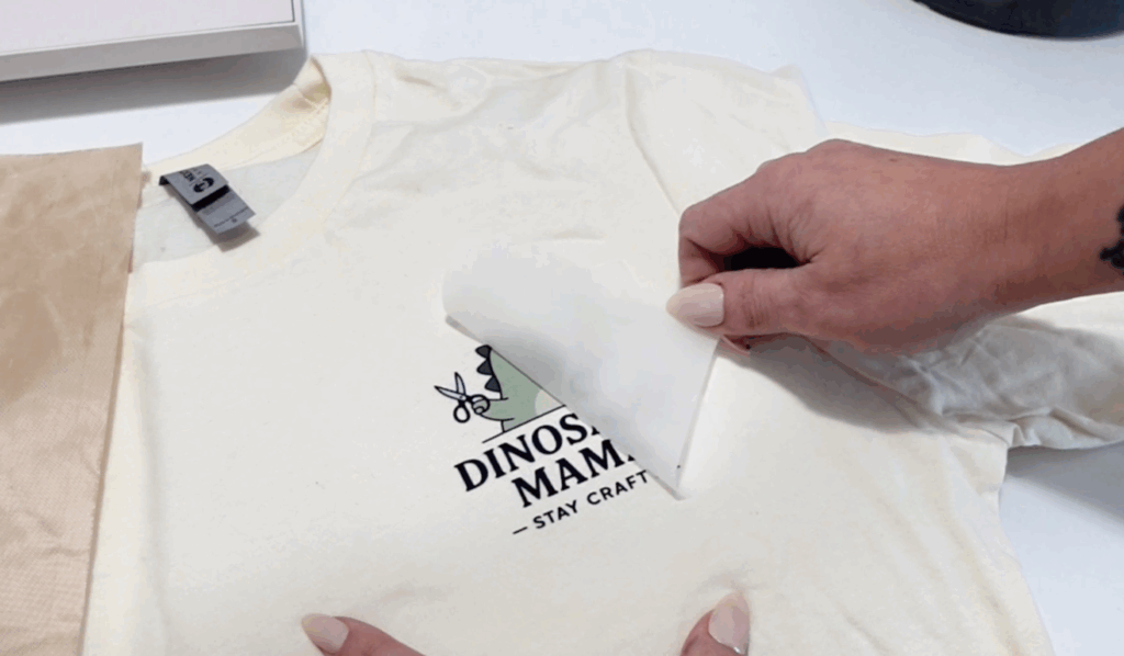 peeling dtf transfer off shirt after heat press using xTool printer