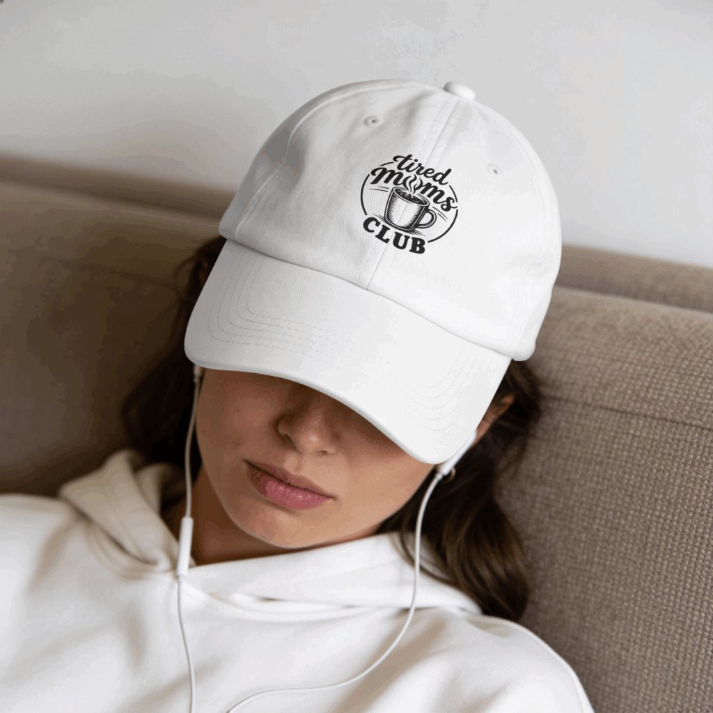 tired moms club svg on hat funny mom svg free design for mom life